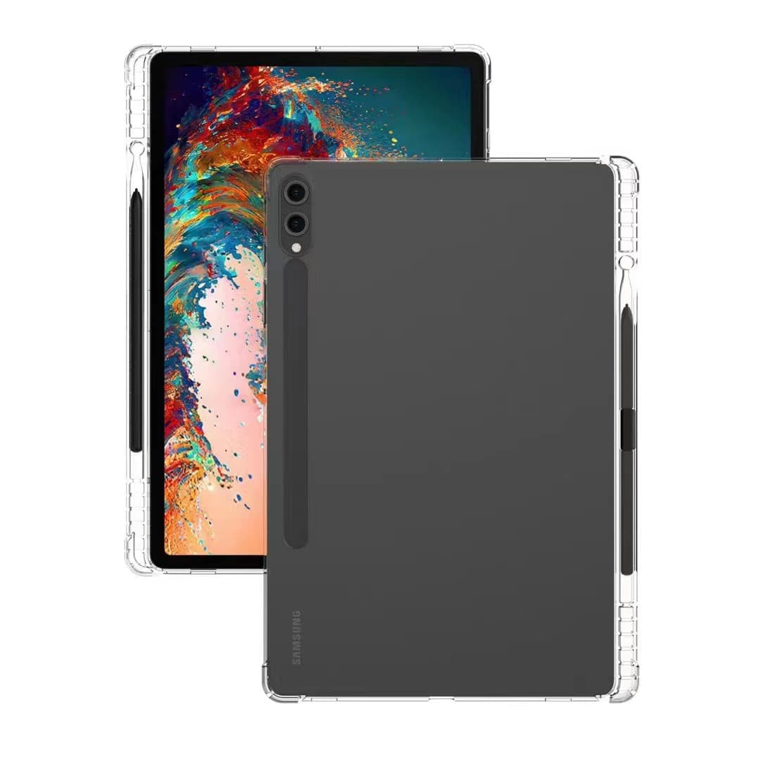 Pen tray case suitable for Samsung Tab A9Plus tablet protective case S10FE anti-fall PadS9 transparent S8 soft rubber case