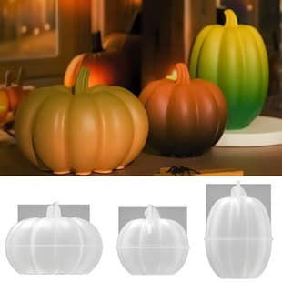 Deyi Life DIY Resin Mold Halloween Large Medium Small Pumpkin Candle Silicone Mold Lantern Ornament
