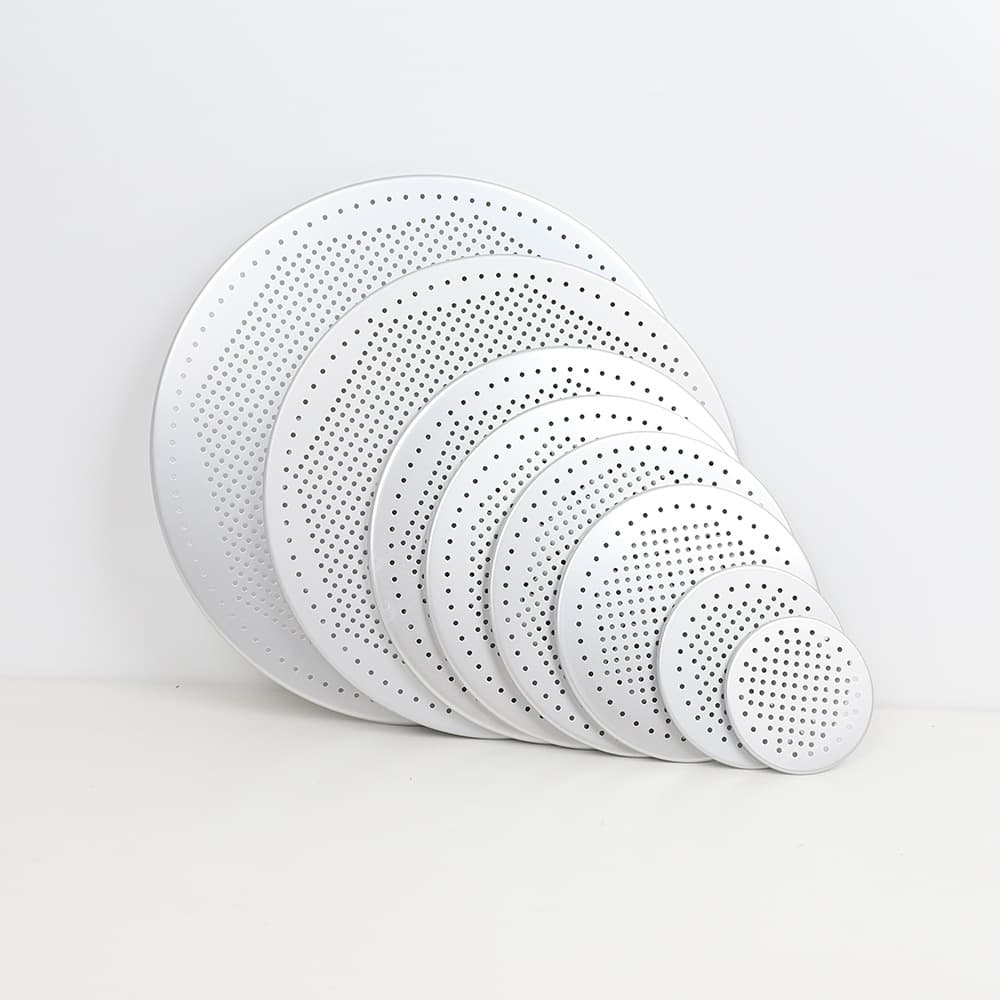 Round Punched Bottom Pizza Cooling Rack, Drainage Pan, Waterproof Steaming Tray, Multi-Specification Anodized Mold, 8 Inch, 10 Inch