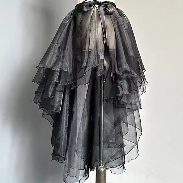 Irregular Mermaid Skirt Organza Detachable Dance Stage Runway Cosplay Anime Fairy Puffy Skirt