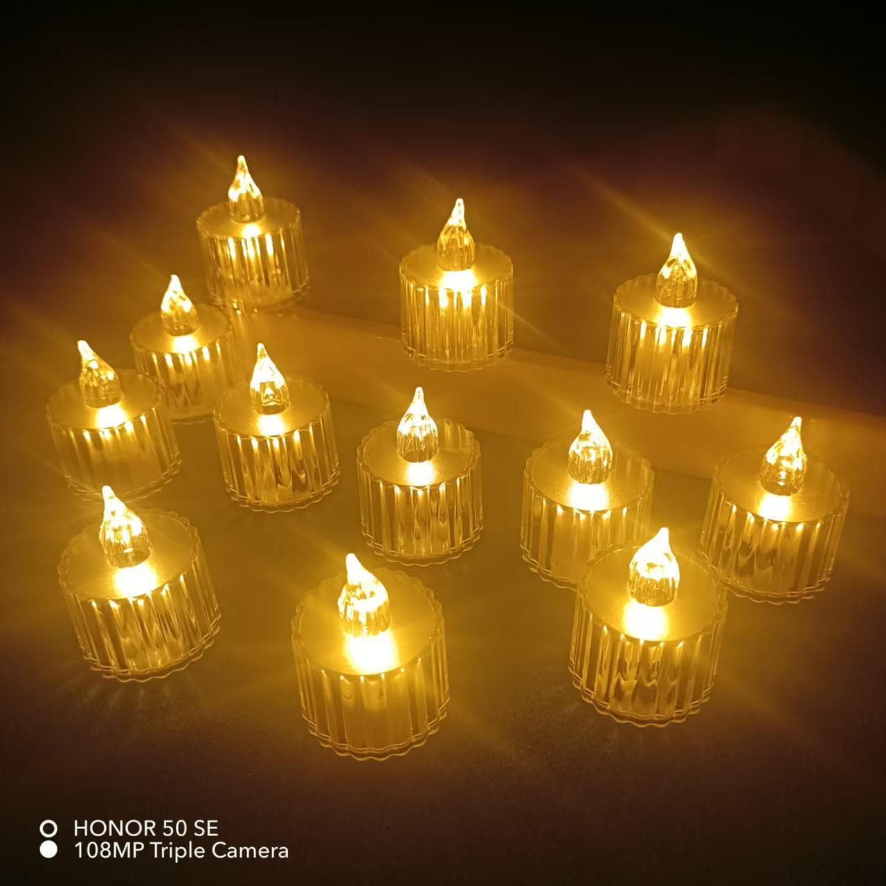 Cross-Border Transparent Gear Candle Light LED Digital Candle Small Tea Light Bar Decorative Light Birthday Candle Light