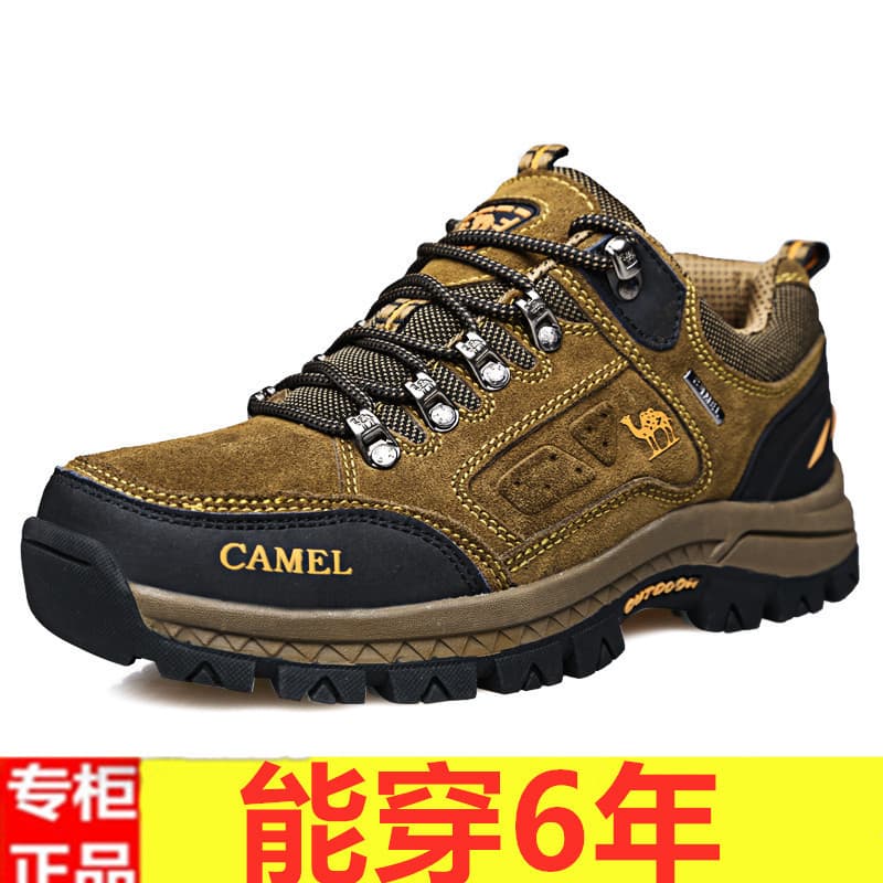 Camel Men's Hiking Shoes Outdoor Shoes Waterproof Slip-resistant Wear-resistant Trekking Sports Shoes Casual Travel Shoes Dad Shoes