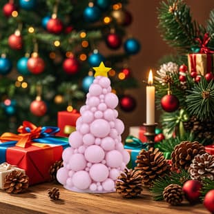 Bubble Christmas Tree Pinecone Aromatherapy Silicone Mold Christmas DIY Candle Plaster Cake Decoration Mold