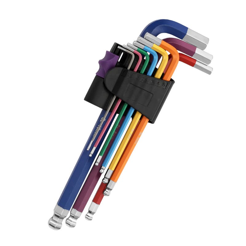 Bangyuan Hex Key Wrench Set, Single Set, Industrial Grade Hardened Extended 1.5-8mm Color Hex Wrench