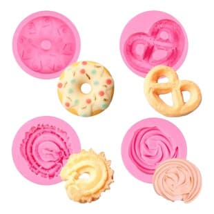 Donut Cookie Meringue Frosting Shaped Chocolate Silicone Mold Cake Decorating Fondant Mold