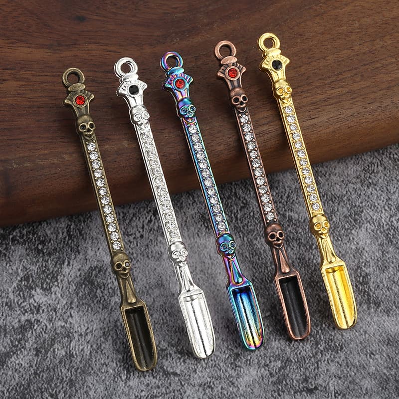 Factory Direct Cross-border Portable Metal Tobacco Spatula Pipe Accessories Tobacco Spoon Small Tobacco Scoop