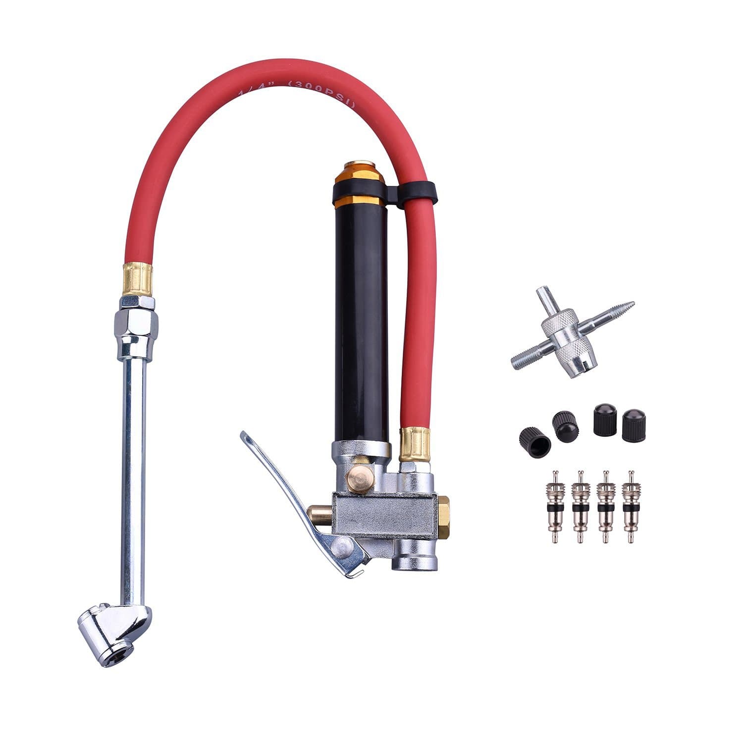 Automotive tire handheld inflation tire pressure gun, with air ruler, scale, multi-functional durable universal tire pressure gun.
