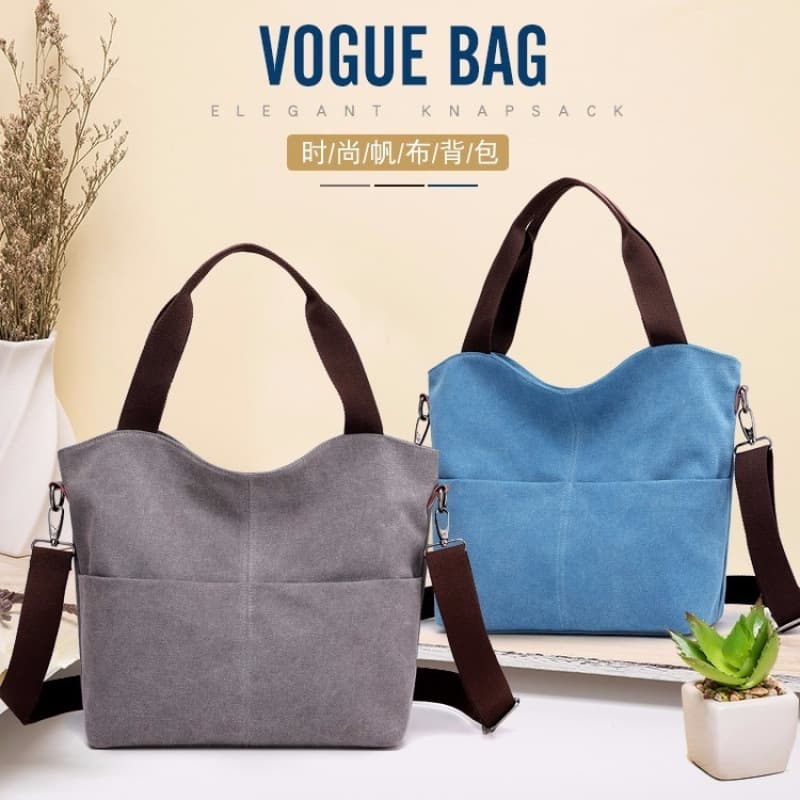 New Handheld Canvas Tote Bag, Washed Fabric, Single Shoulder Crossbody, Large Capacity Travel Bag, Tote Bag for Women