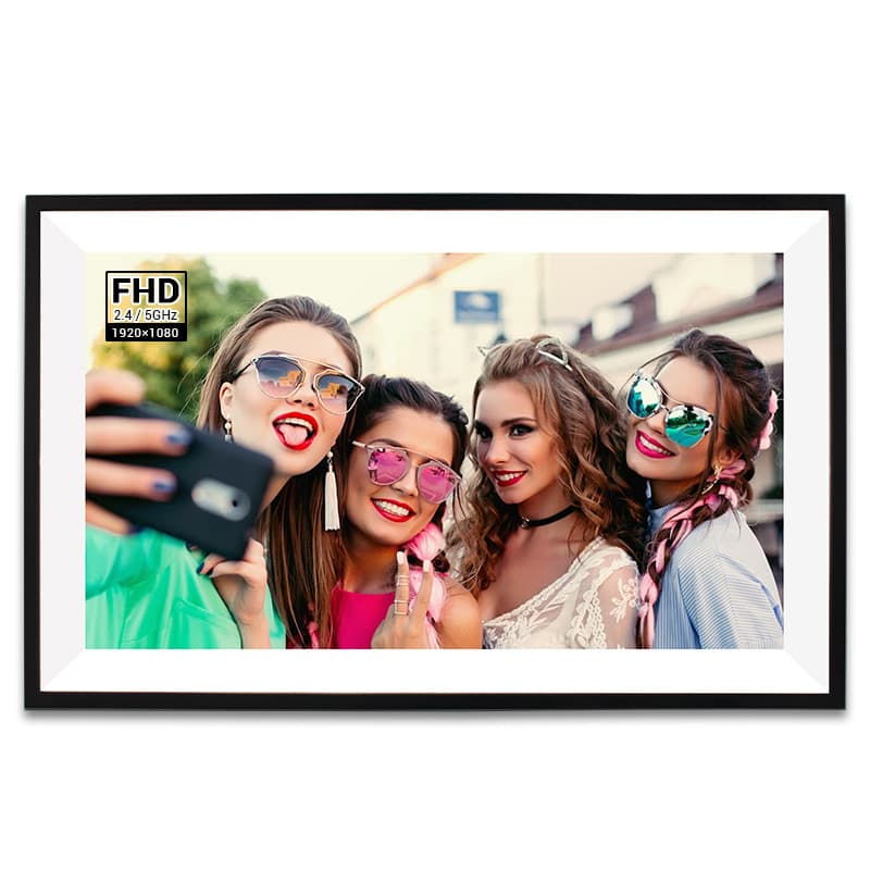 New 15.6-inch Cloud Photo Frame Black Decorative Frame Electronic Cloud Photo Album HD Picture Video Player