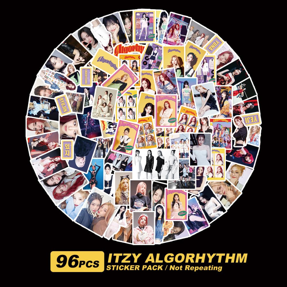 Cross-border hot-selling spot 96 ITZY stickers K-pop girl group single AlgorhKPOP peripheral LOMO stickers