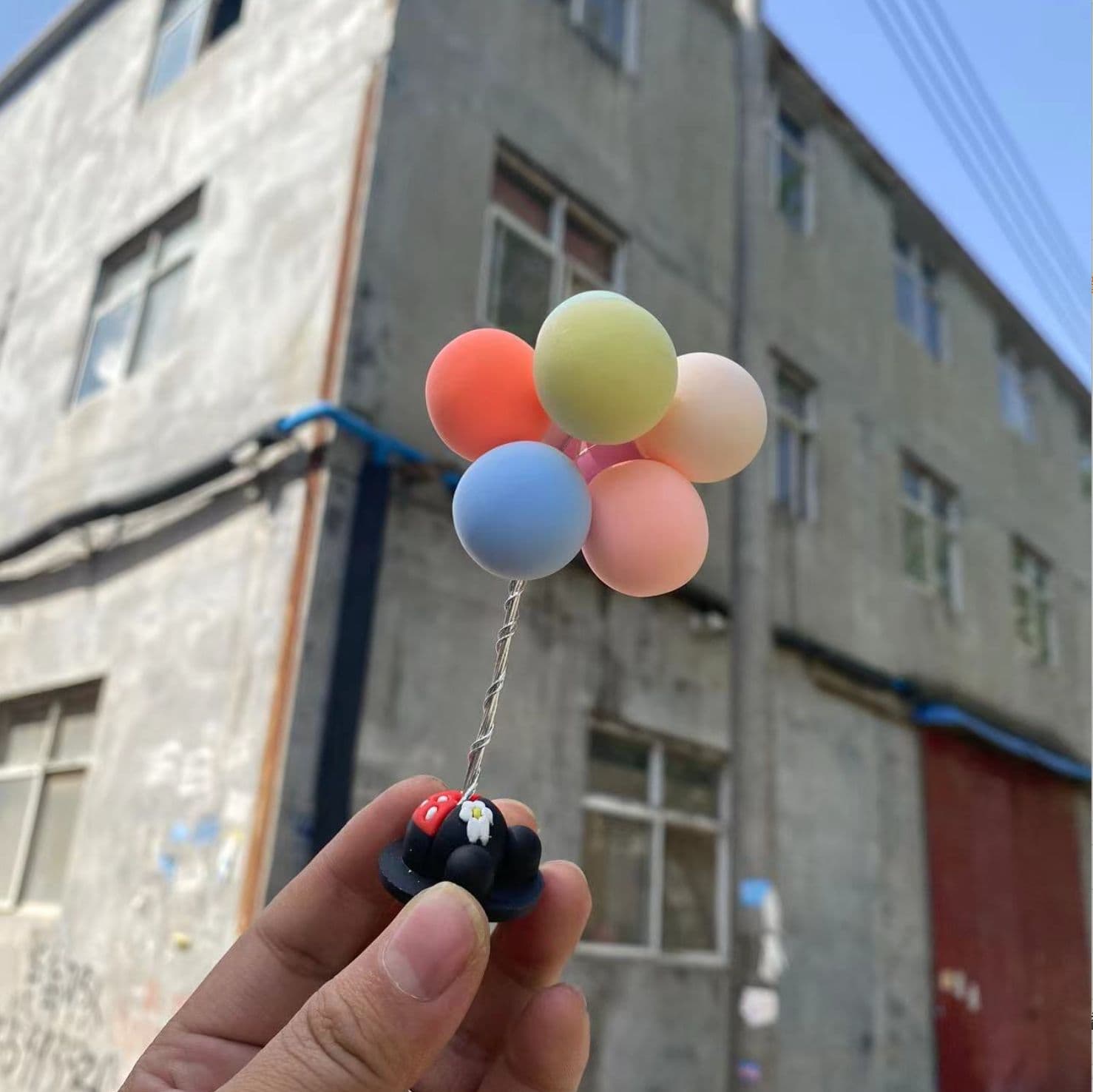 Car Decoration Light Clay Confession Balloon Cute Soft Clay Cake Insert Car Interior Decor Gift for Women
