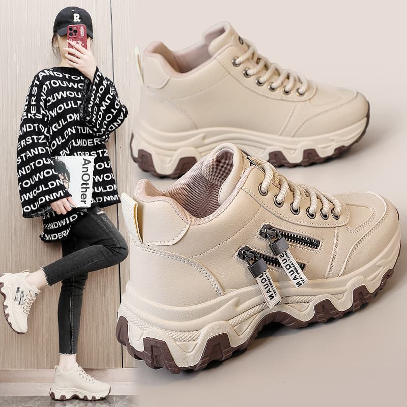 ZY7830 New Women's Shoes White Sneakers 2025 Spring Autumn Thin Sole Casual Sports Women's Shoes Korean School Board Shoes Trendy