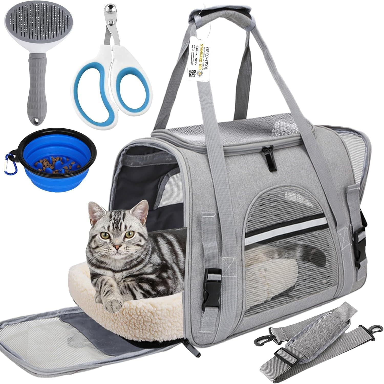 Pet Carrier Cat Bag Pet Supplies Amazon Pet Tote Bag Breathable Foldable Cat Dog Outdoor Bag Wholesale