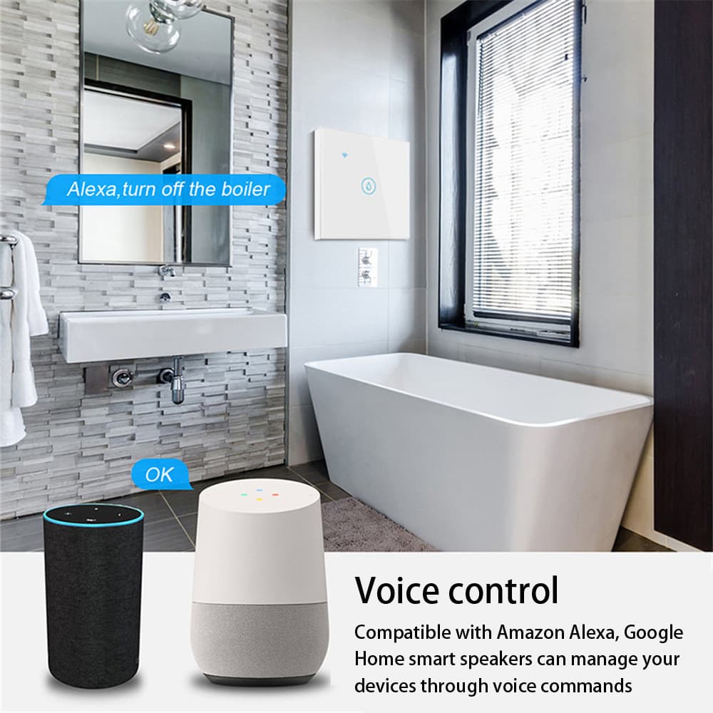 Smart HomeKit EU Standard 20A 40A High Power WiFi Smart Water Heater Voice Timer Switch