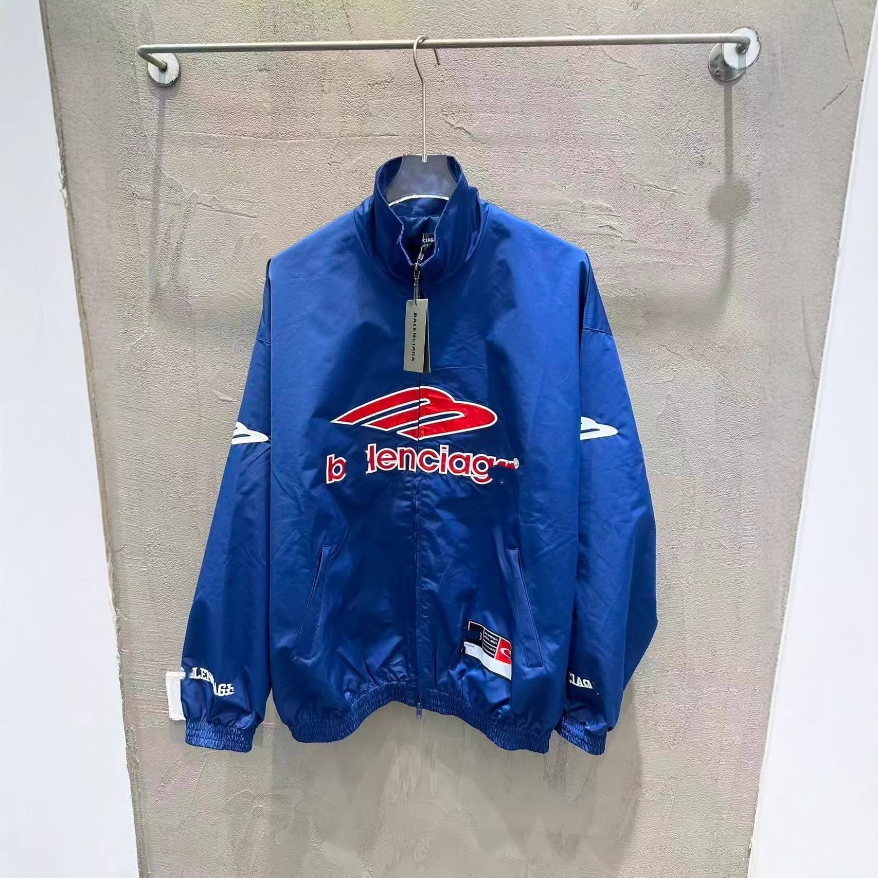 Dujia high-quality original label Paris B's Manchester United embroidered technical fabric sports jacket jacket and trousers suit