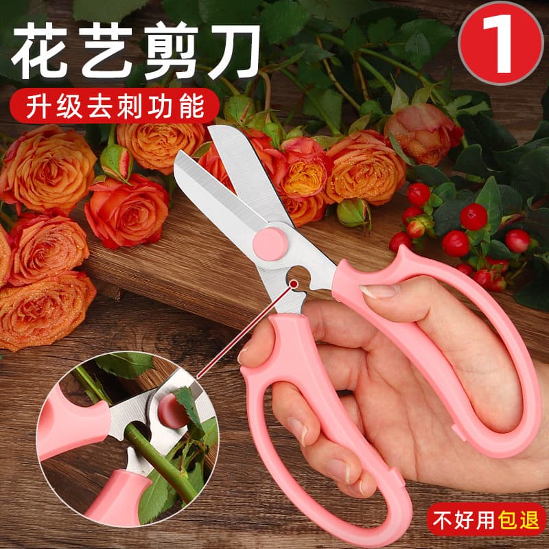 Floristry shears, fresh flower trimming shears, gardening stainless steel flower pruning and flower arrangement shears, thorn removal and pruning shears for florists.