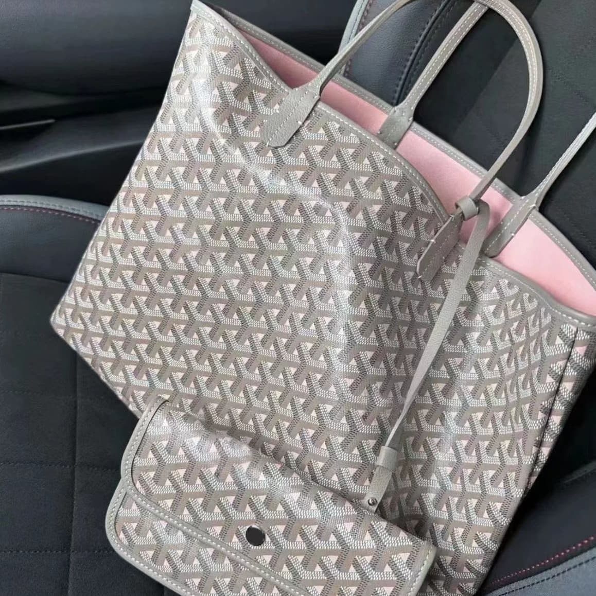 New Goya Women's Tote Bag for Commute, Y-Letter Print Large Capacity Shoulder Handbag