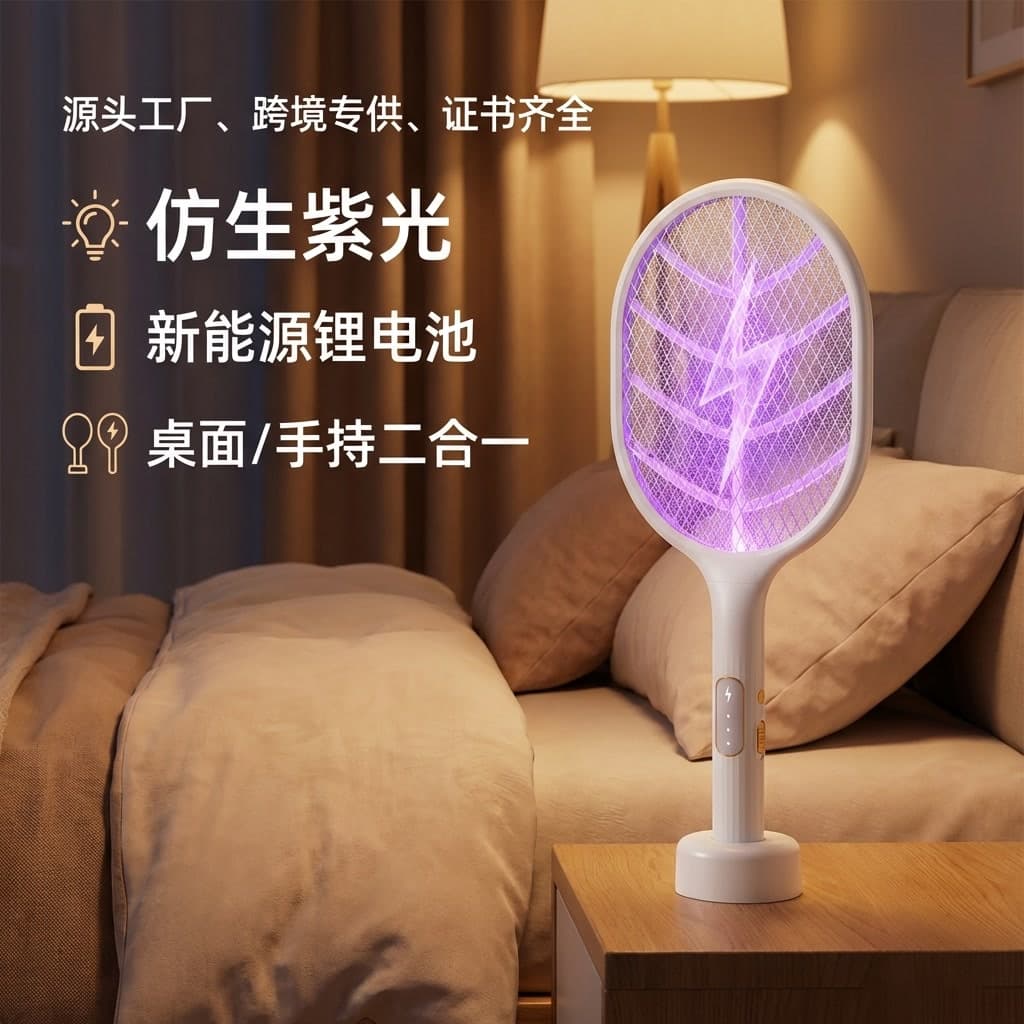 Home Use Rechargeable Powerful Large Mesh Physical Mosquito Killer Automatic Induction Mosquito Swatter Lamp Repellent