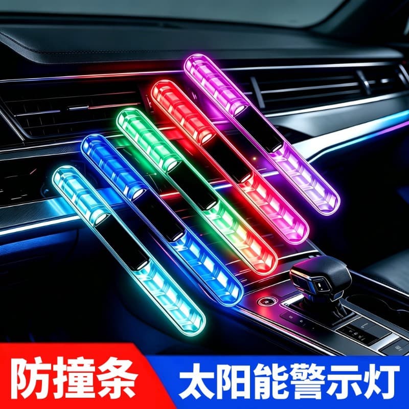 Solar Decorative Light Car Door Edge Anti-Collision Strip Car Door Anti-Collision Sticker Anti-Collision Protection Strip Anti-Scratch Adhesive Strip