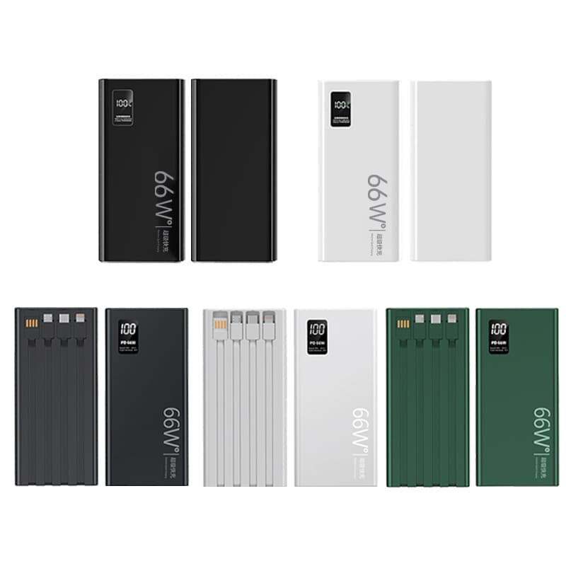 3C Certified 66W Super Fast Charging Power Bank 20000mAh Large Capacity Bidirectional Fast Charge Portable Mobile Power Supply
