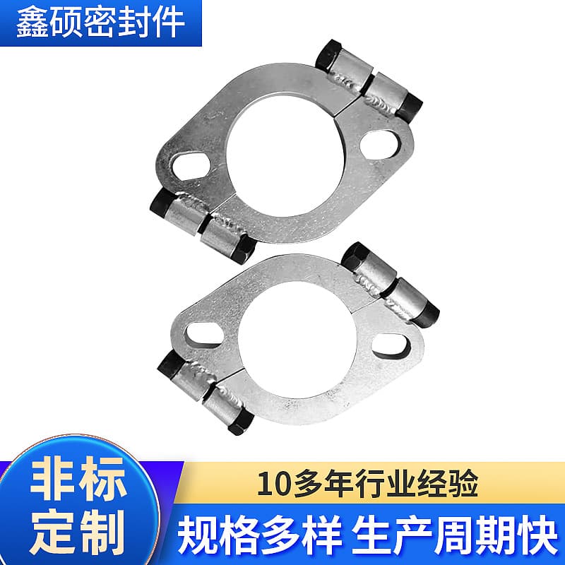 Car exhaust pipe welding flange, car modification muffler connection flange, diamond interface sealing gasket