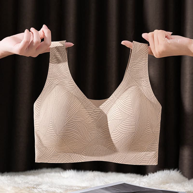 Foundation-effect Seamless Bra for Women, Invisible Minimizing for Large Busts, One-piece Sports Side Boob Control Anti-sagging Thin Bra