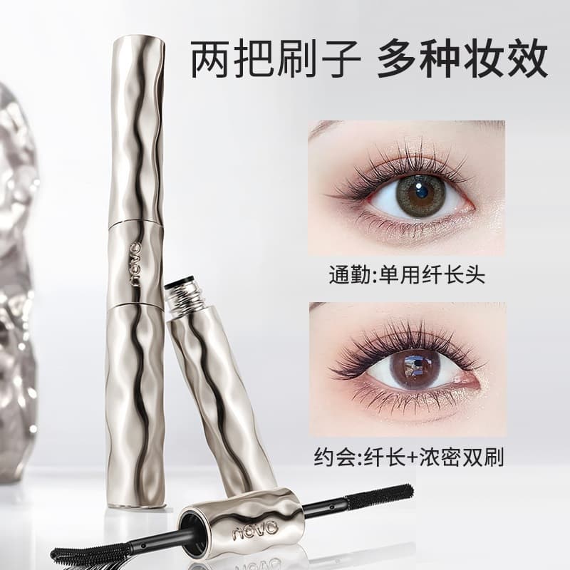 NOVO Floating Light Series Slender Curl Dual-Ended Mascara Lengthening Thickening Curling Defined Waterproof Smudge-Proof