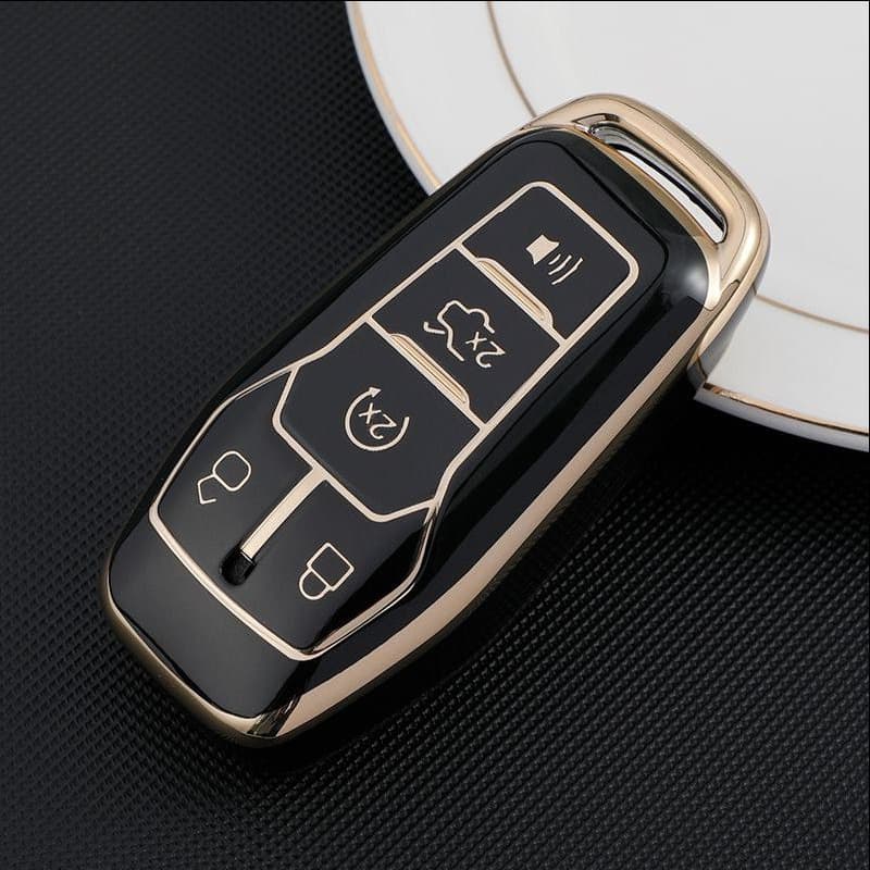 Ford Mondeo Key Case Compatible with Focus, EcoSport, Fiesta, Taurus, Lincoln Mustang TPU Full Coverage Shell