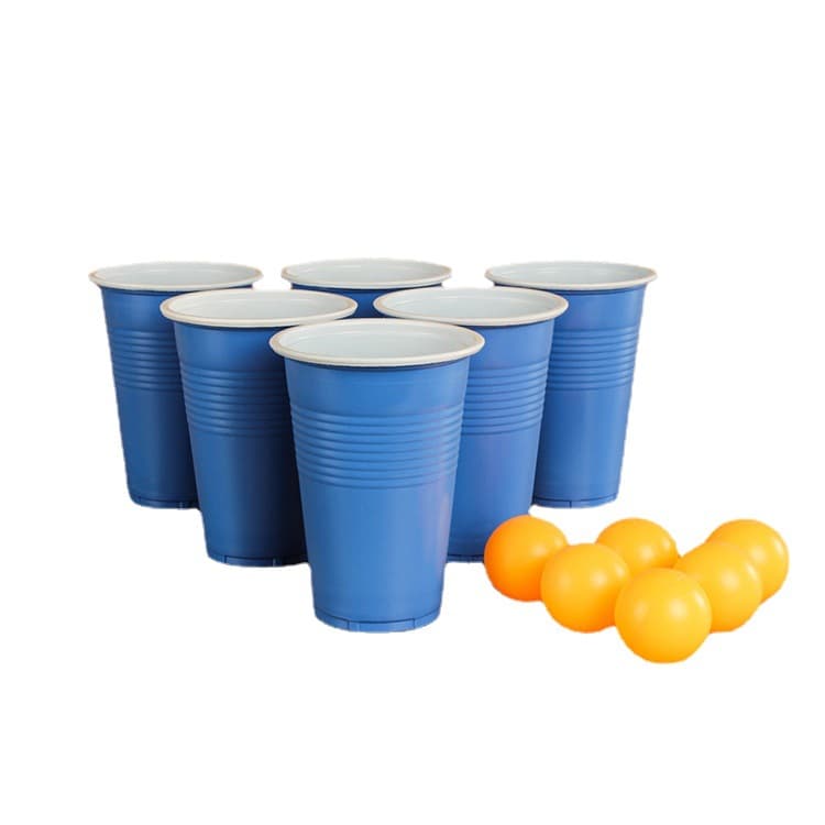 Beer Pong Set Non-Toxic High Temperature Resistant Disposable PP Plastic Cups for Games