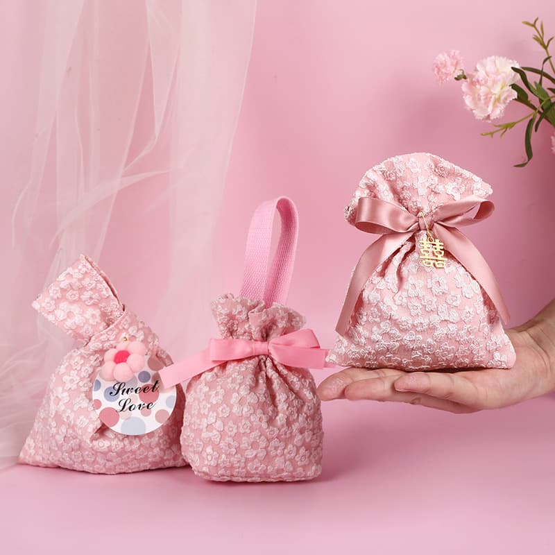 Wedding Candy Box Cloth Bag Wedding Candy Bag Candy Bag Handbag Handbag Accompanying Gift Return Candy Bag ins