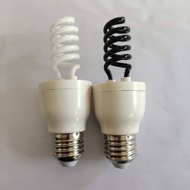 Outdoor mosquito-attracting spiral cold cathode bulb with 12V and E27 base.