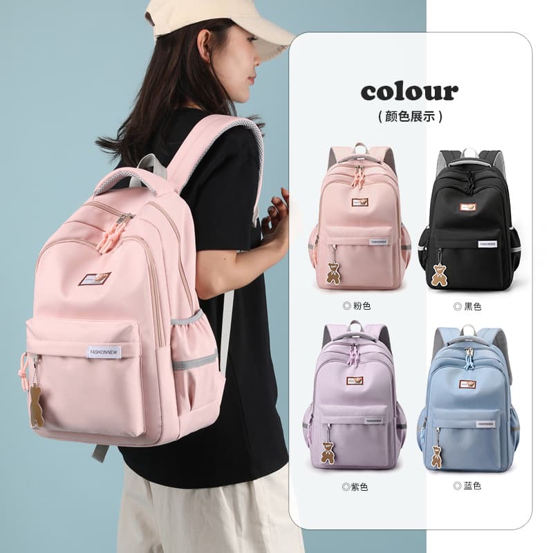 New School Backpack for Girls and Boys, Lightweight and Ergonomic, Large Capacity, Suitable for Grades 3-6