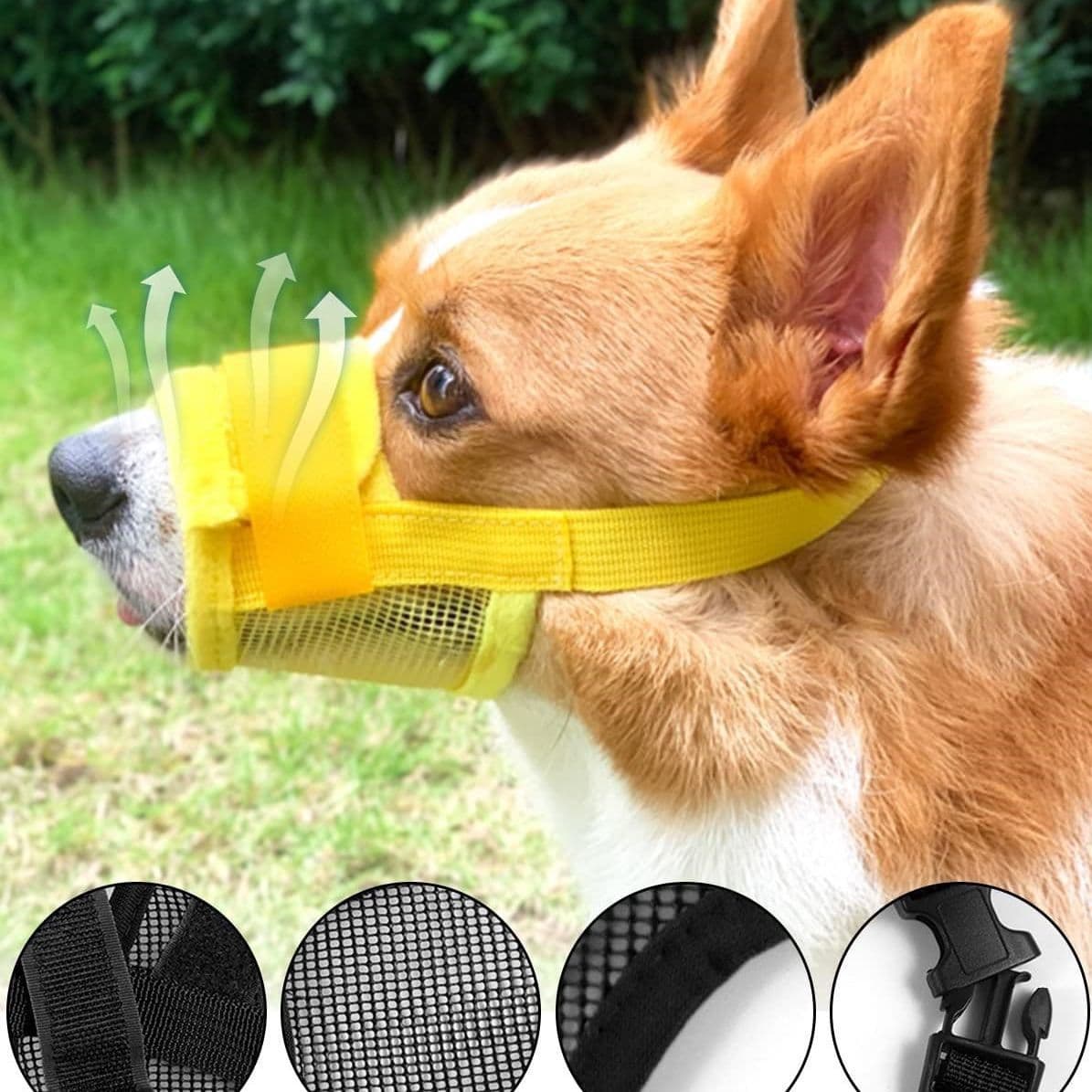 Adjustable Size Dog Bite Prevention Mouth Cover Training Pet Supplies Drinking Water Comfortable For Dogs Puppies