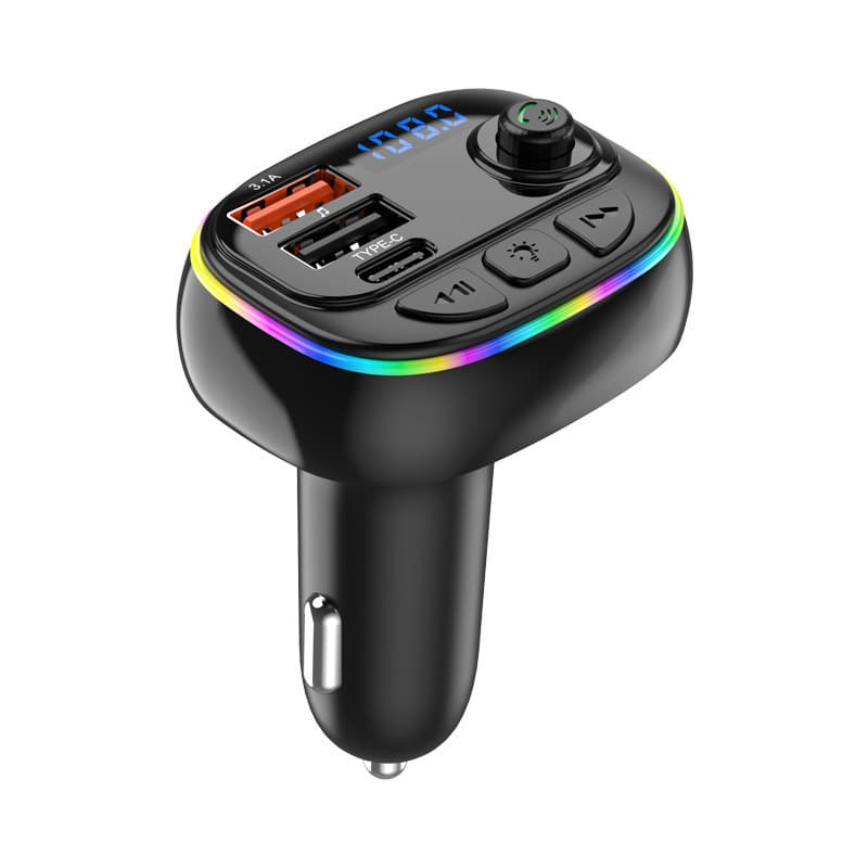 Car FM Transmitter Bluetooth V5.4 Hands-Free Calling Music Playback 5V3A Dual USB Car Charger TYPE-C