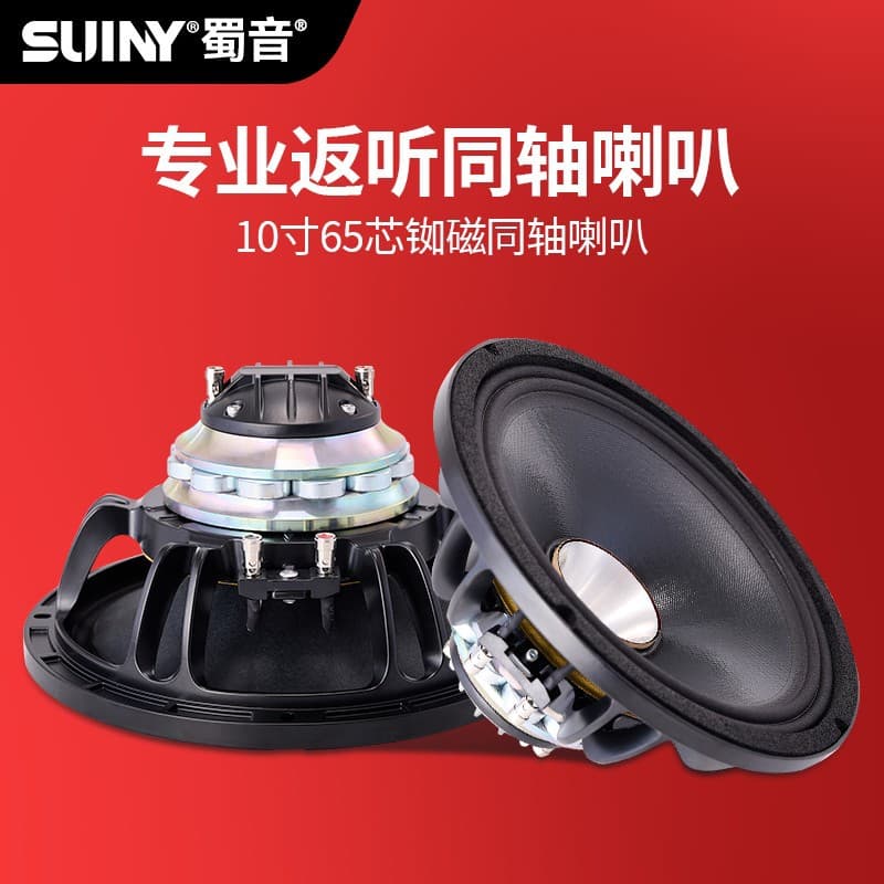 SUINY / Shuyin 10-inch Neodymium Coaxial 65mm Woofer 44mm Tweeter 300W Professional Stage Monitor Speaker