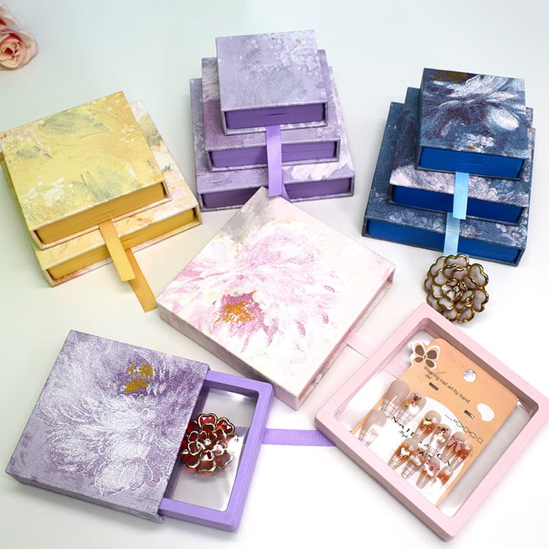 Fugui Flower Jewelry Box PE Film Suspension Box Bracelet Wenwan Fridge Magnet Storage Packaging Box PE Suspension Box