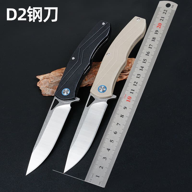 Multifunctional Folding Knife D2 Stainless Steel G10 Handle Survival Pocket Knife Premium Quality Sharp Blade Gift Item
