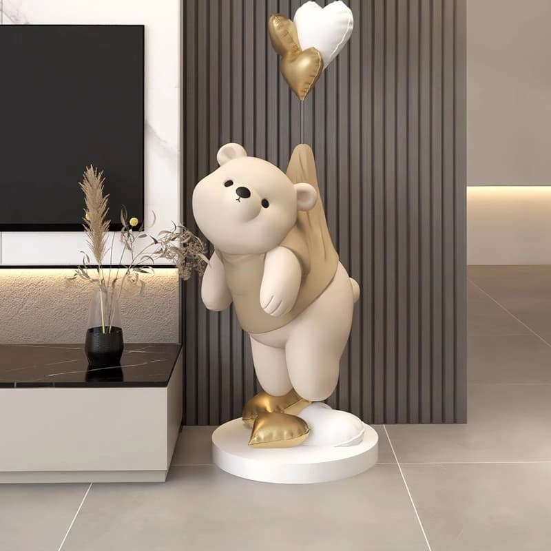 Polar Bear Large Living Room Floor Decoration, Home Decor, TV Cabinet Side, Luxury, Housewarming Gift