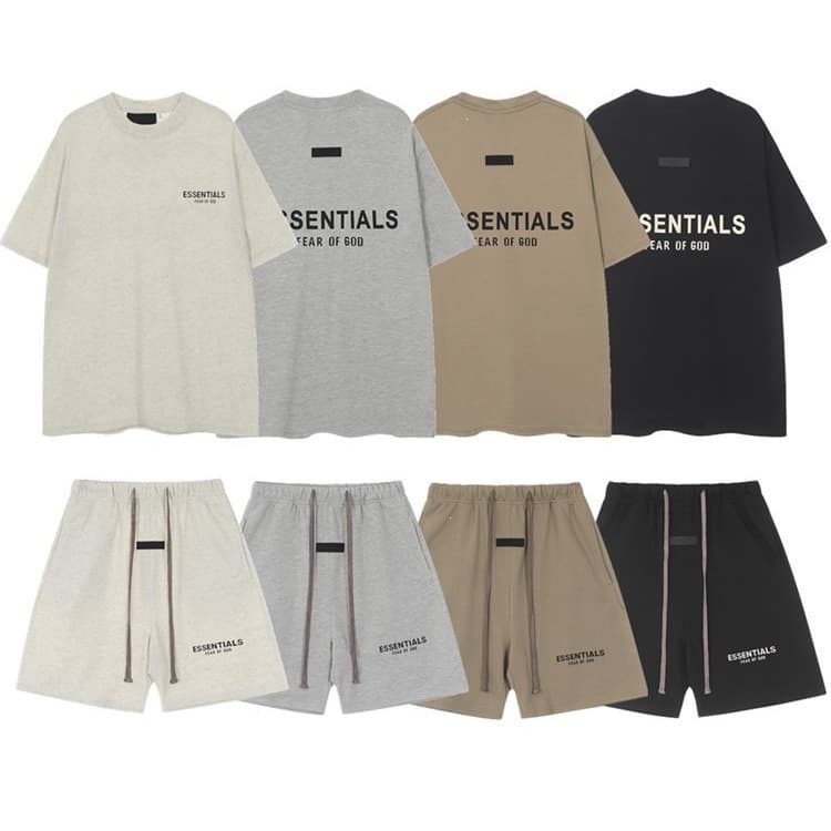 Multi-line three-dimensional silicone letter flocking short-sleeved high street casual sports shorts for men and women