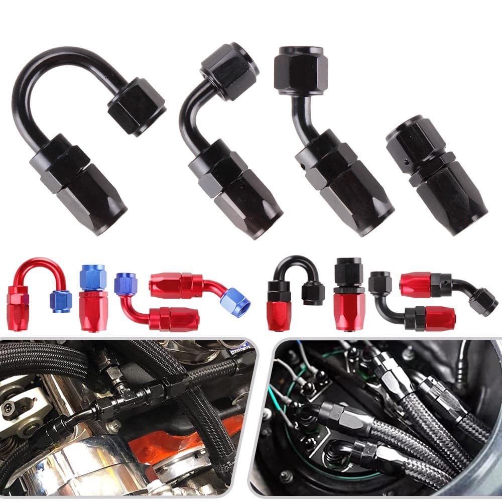 Car Modification AN4 AN6 AN8 AN10 AN12 0-180° Quick Anti-Leak Oil Hose Oil Cooler Fitting