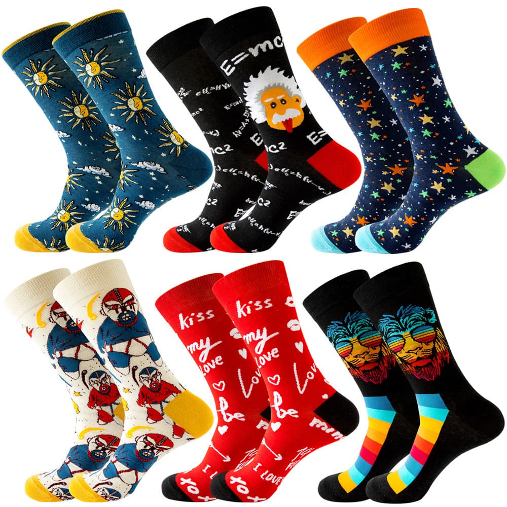 2022 Spring New Arrival Celebrity Men's Socks Star Women's Socks Animal Mid-Calf Socks Mexican Trendy Socks Valentine's Day Socks