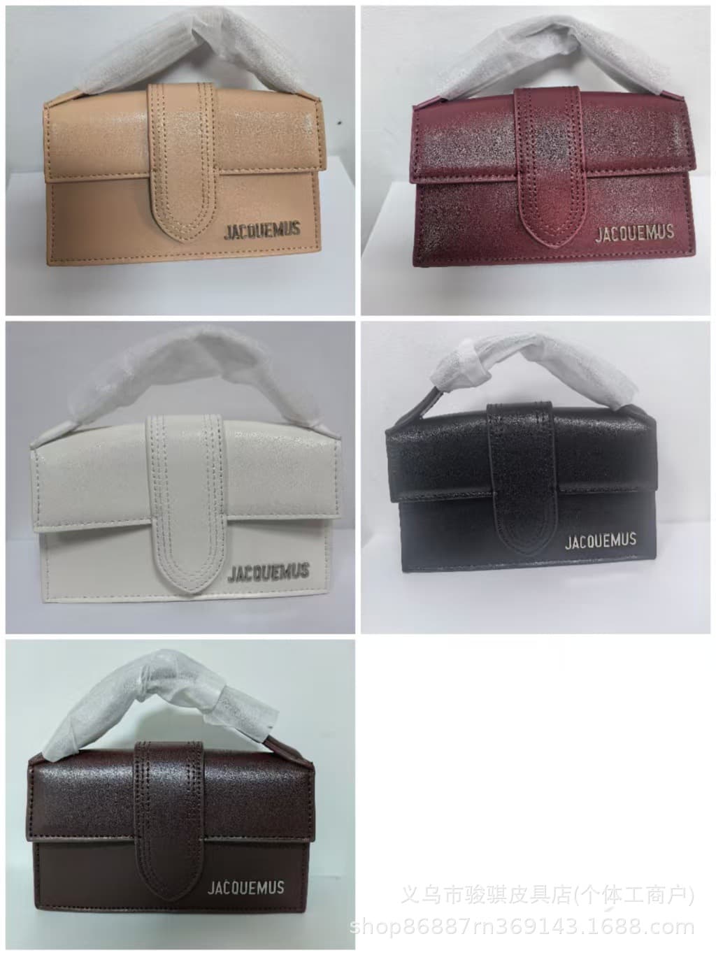 JACQUEMU New Patent Leather French Designer Versatile Handbag Shoulder Small Square Bag Crossbody Women's Bag