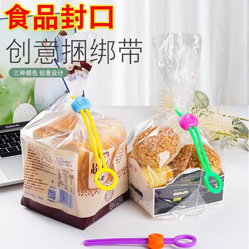 Colorful sealing ties, sealing clips, multi-functional kitchen fresh-keeping bag sealing clips, creative practical sealing clips