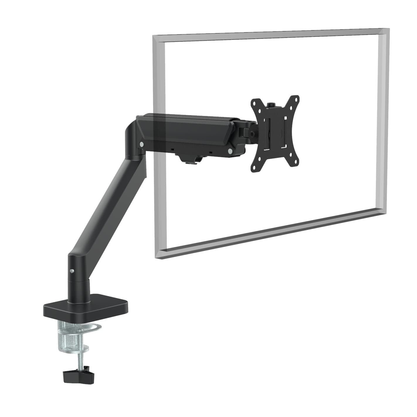 10kg Load Capacity Single Arm Single Screen Gas Spring Cantilever Monitor Stand with Free Rotation and Lift Adjustment