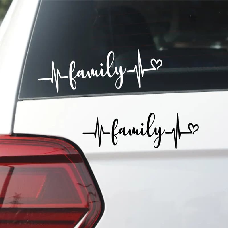 Cross-border family love car sticker car decoration body bumper rear window laptop sticker waterproof
