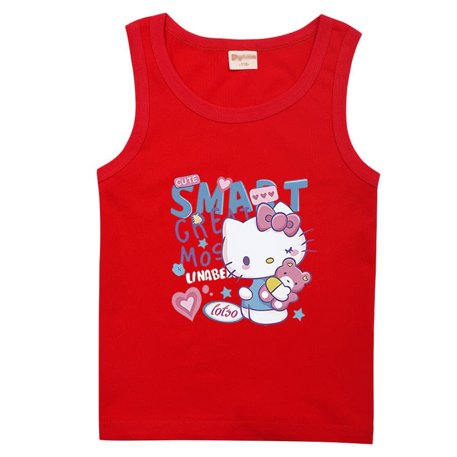 Hello KT Girls' Clothing Foreign Trade Cartoon Printed Children's Clothing Cross-border Dropshipping 9122