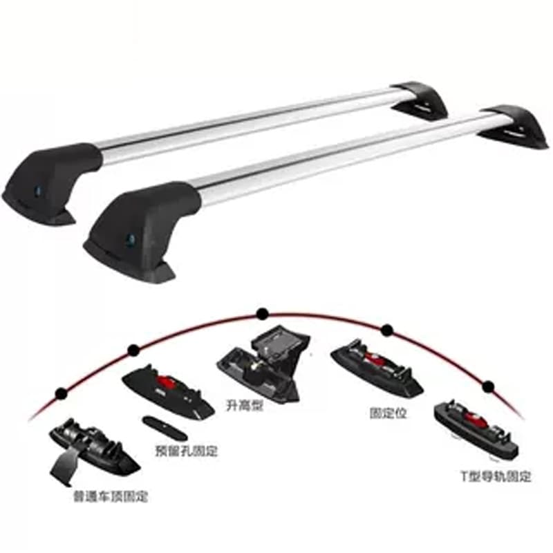 Sedan Roof Rack Crossbars Hole Position SUV Universal Aluminum Alloy Travel Rack Modification Silent Load-Bearing Cargo Rack