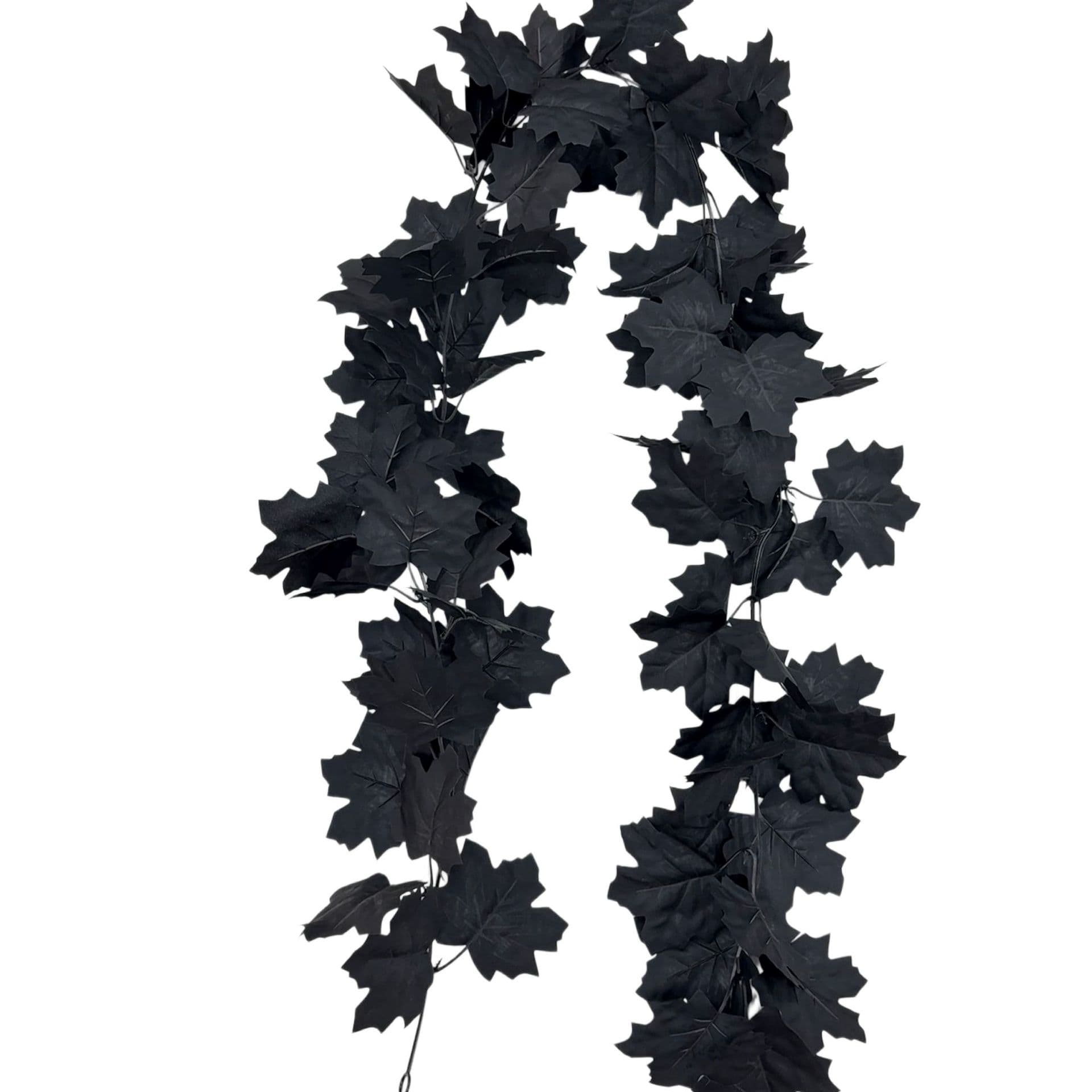 Special Price Simulation Black Maple Leaf Vine 175cm 36 Branches Halloween Thanksgiving Christmas Holiday Wall Hanging Decoration