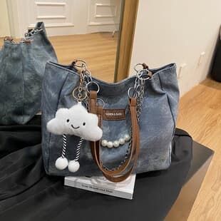 Casual Large Capacity Bag for Women 2024 New Fall/Winter College Student Class Bag Fashion Commuter Shoulder Tote