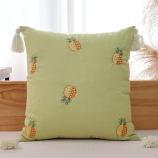 New Solid Color Embroidery Children's Colorful Throw Pillow Sofa Living Room Bed Pillow Pillow Cover Cushion Stock Wholesale